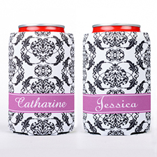 Floral Personalized Can Cooler