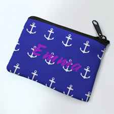 Blue Anchor Personalized Coin Purse