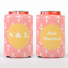 Carol Anchor Initial Personalized Can Cooler
