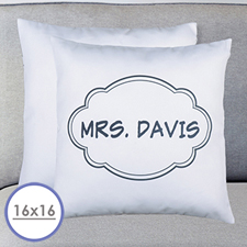 Black Frame Personalized Pillow Cushion Cover 16