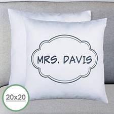 Black Frame Personalized Large Pillow Cushion Cover 20