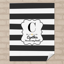 Stripes Personalized Name Poster Print Small 8.5