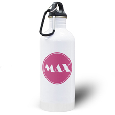 Personalized Name Pink Water Bottle