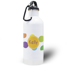 Colorful Dots Personalized Water Bottle