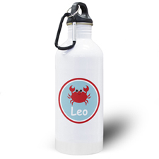 Crab Personalized Kids Water Bottle