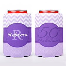 50 & Fabulous Personalized Can Cooler
