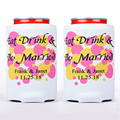 Eat, Drink & Be Married Personalized Can Cooler