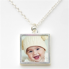 Silver Plated Photo Necklace