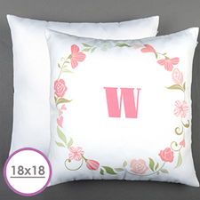 Floral Personalized Large Cushion 18