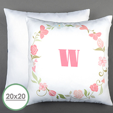 Floral Wedding Personalized Large Pillow Cushion Cover 20