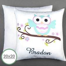 Owl Personalized Large Pillow Cushion Cover 20
