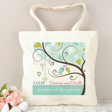 Mother of the Groom Love Birds Personalized Tote Bag