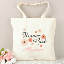 Flower Girl Personalized Tote Bag
