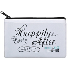 Happily Ever After Personalized Wedding Cosmetic Bag