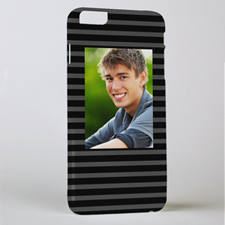 Black Grey Stripe iPhone 6+ Photo Case