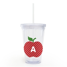 Custom Red Apple Personalized Teacher Insulated Tumbler