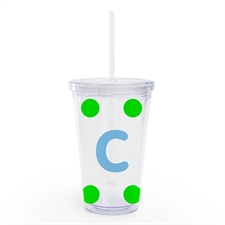 Design Your Own Lime Large Dot Insulated Tumbler