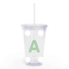 Design Your Own White Large Dot Insulated Tumbler