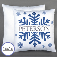 Snowflake Personalized Pillow Cushion Cover 16