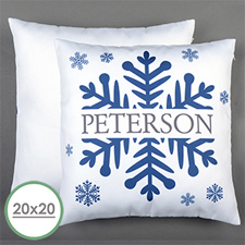 Snowflake Personalized Large Pillow Cushion Cover 20