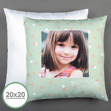 Aqua Dot Personalized Large Pillow Cushion Cover 20