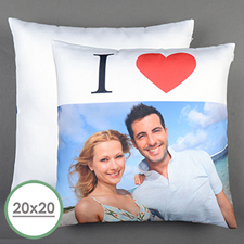 I Heart Personalized Large Pillow Cushion Cover 20