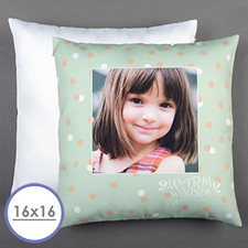 Aqua Dot Personalized Pillow Cushion Cover 16