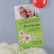 Create And Print Lime Flourish Personalized Photo Magnet 2x3.5 Card Size