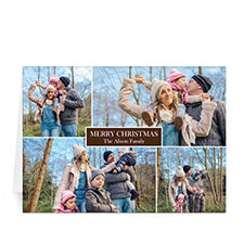 4 Photo Collage Love Piece Joy - Chocolate