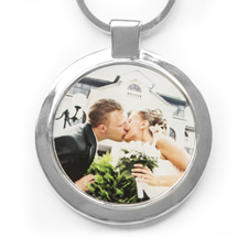 Personalized Photo Round Metal Keychain (Large)