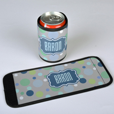 Aqua Dots Personalized Can And Bottle Wrap