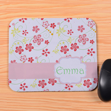Spring Floral Personalized Premium Mousepad