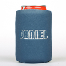Navy Monogrammed Personalized Embroidered Can Cooler