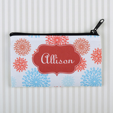 Sea Floral Personalized Cosmetic Bag 6X9