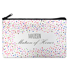 Colorful Dot Personalized Cosmetic Bag Medium