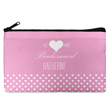 Arrow Heart Personalized Cosmetic Bag Medium