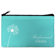Floral Personalized Cosmetic Bag Medium