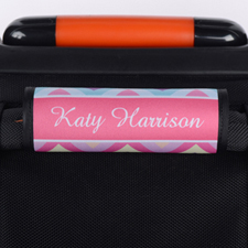 Rainbow Chevron Personalized Luggage Handle Wrap