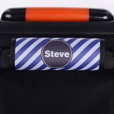 Purple Stripe Personalized Luggage Handle Wrap