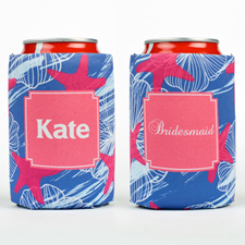 Watercolor Starfish Personalized Can Cooler