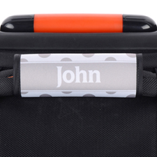 Black Grey Polka Dot Personalized Luggage Handle Wrap