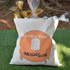Ghost Personalized Trick or Treat Bag