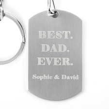 Personalized Engraved Metal Keychain Portrait (1 Side)