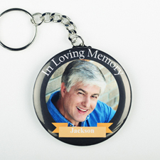 Memorial Personalized Button Keychain