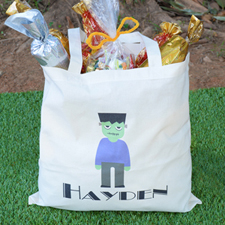 Frankenstein Personalized Halloween Trick or Treat Bag