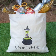 Witch Personalized Halloween Trick or Treat Bag