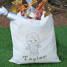 Mummy Personalized Halloween Trick or Treat Bag