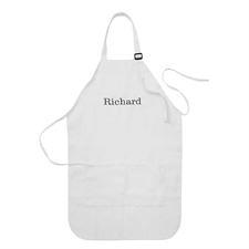 24 x 28 Personalized Embroidered Large Adult Apron, White