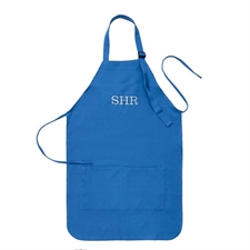 24 x 28 Personalized Embroidered Large Adult Apron, Blue