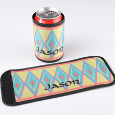 Colorful Zig Zag Personalized Can And Bottle Wrap